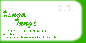 kinga tangl business card